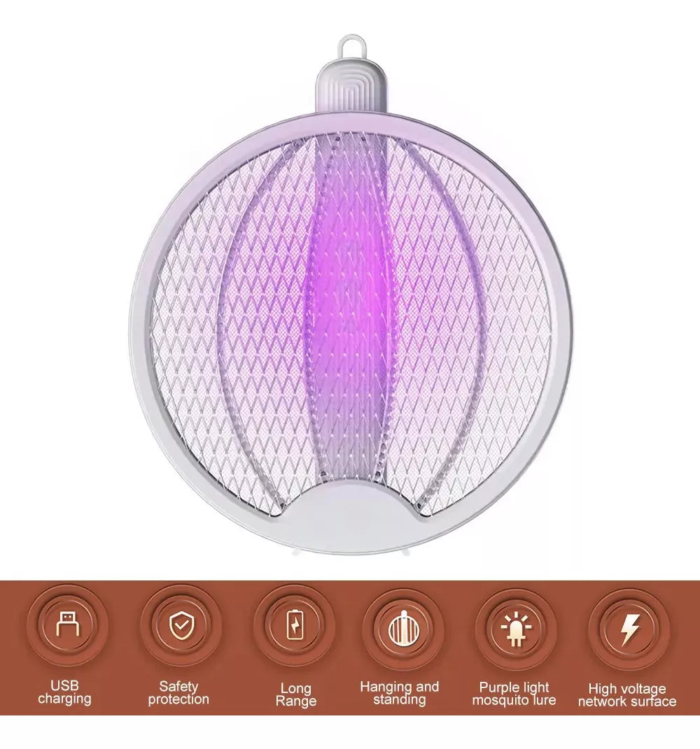 RAQUETA ELÉCTRICA COLGANTE PARA MOSQUITOS RECARGABLE