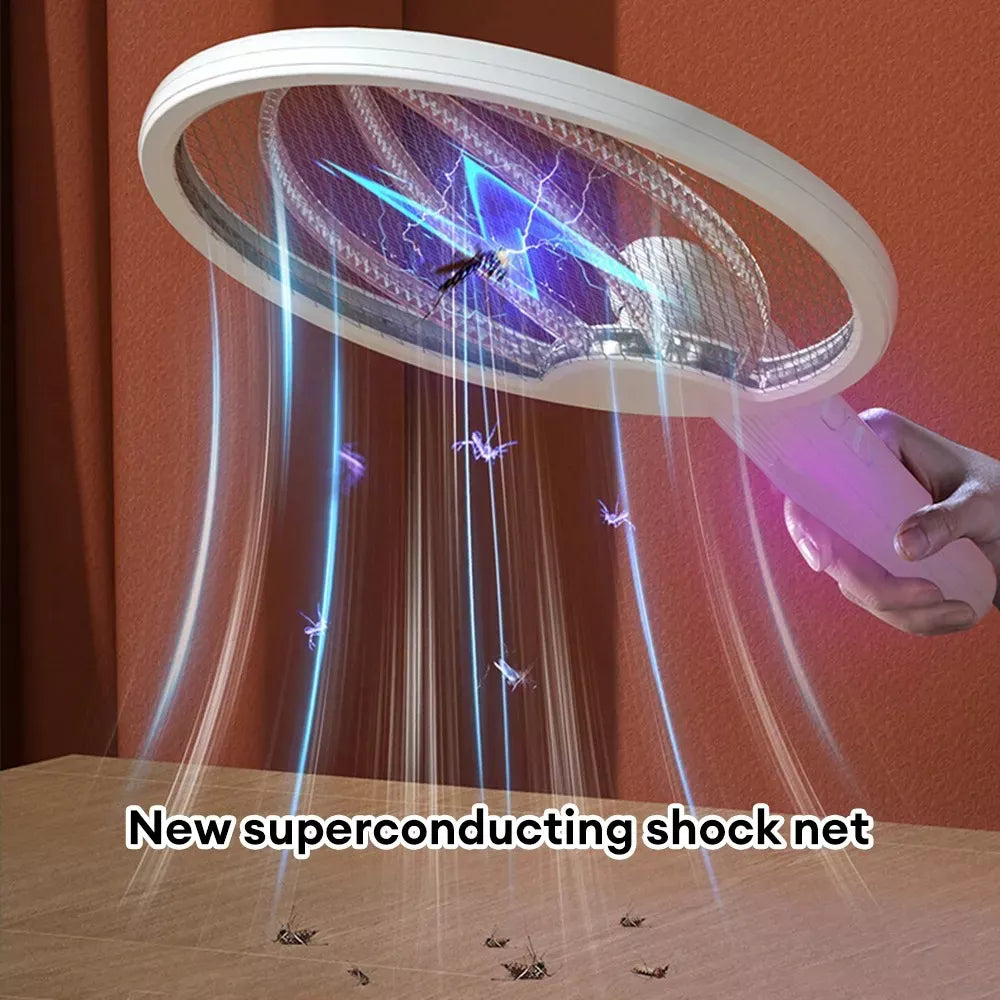 RAQUETA ELÉCTRICA COLGANTE PARA MOSQUITOS RECARGABLE