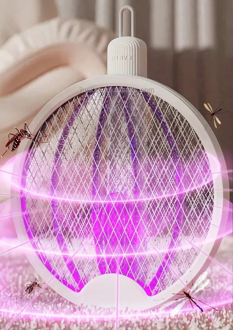 RAQUETA ELÉCTRICA COLGANTE PARA MOSQUITOS RECARGABLE